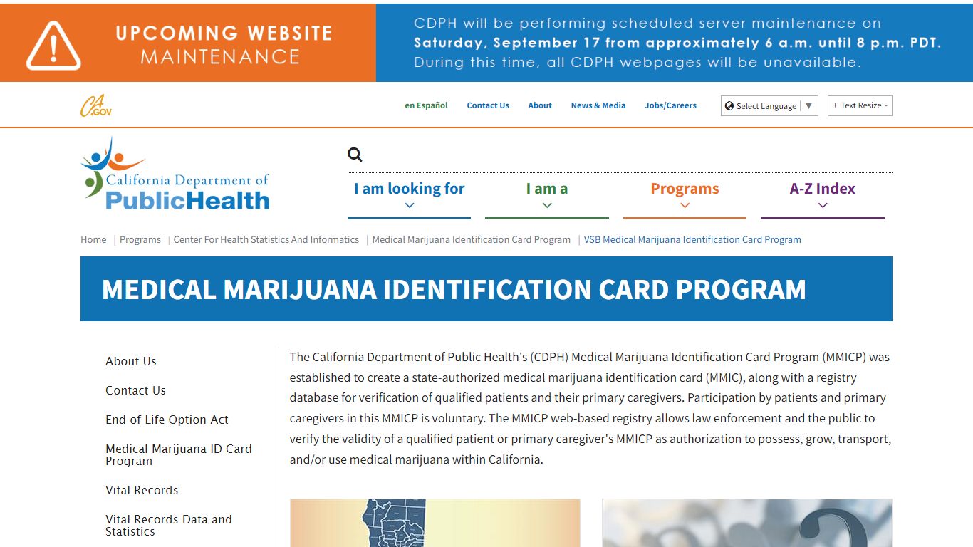 VSB Medical Marijuana Identification Card Program - California